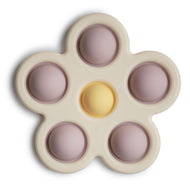 Mushie Flower Press Toy (Soft Lilac/Daffodil/Ivory