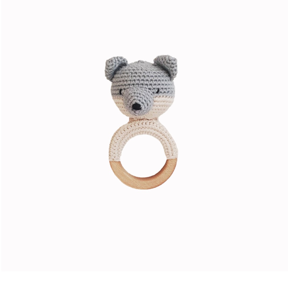 Fox Teething Ring / with bell