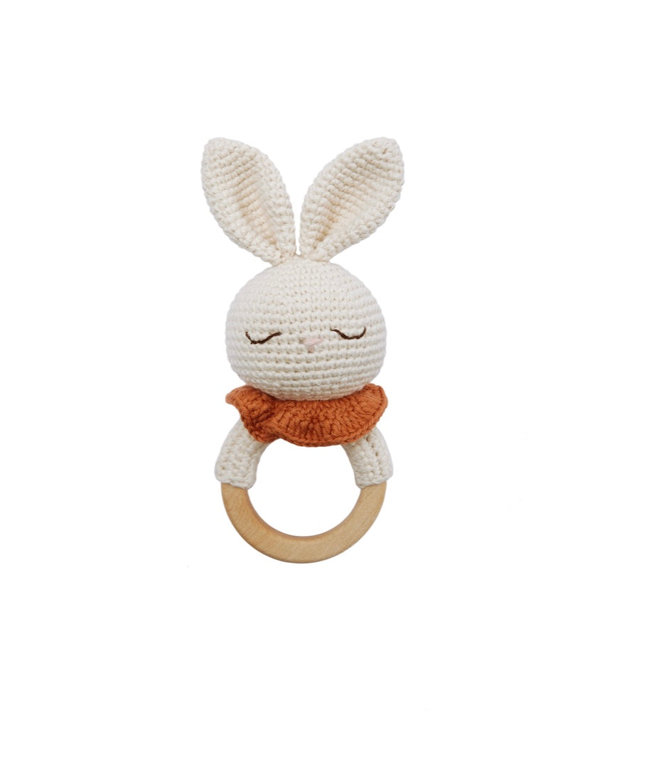 Bunny Teething Ring / terracotta