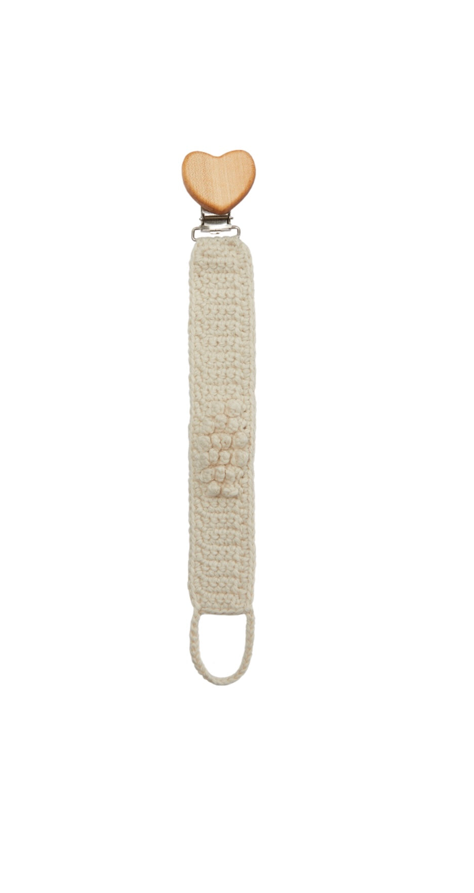 Pacifier strap / cream