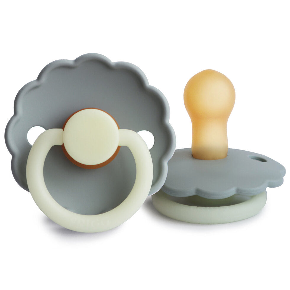 FRIGG Daisy Night Latex Baby Pacifier French Gray Night